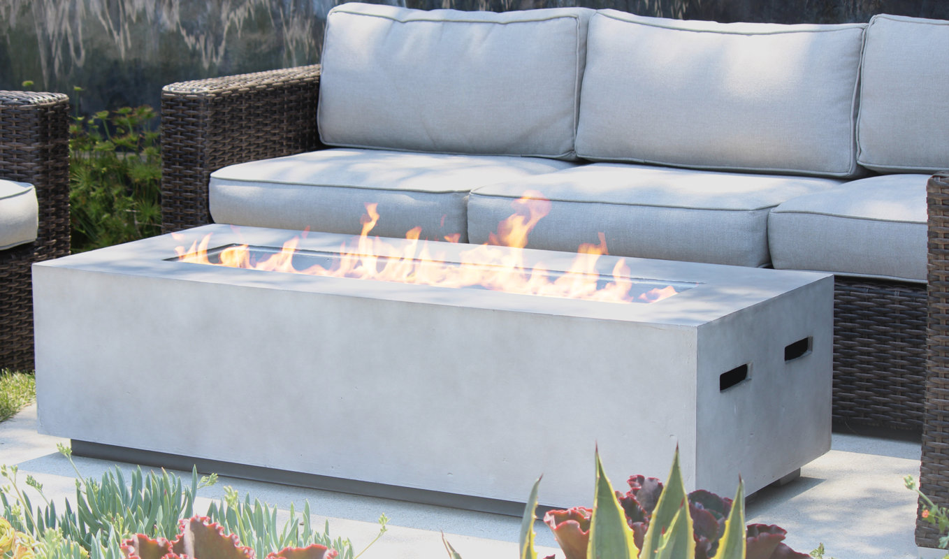 LivingSourceInternational Santiago Concrete Propane Fire Pit Table & Reviews Wayfair.ca